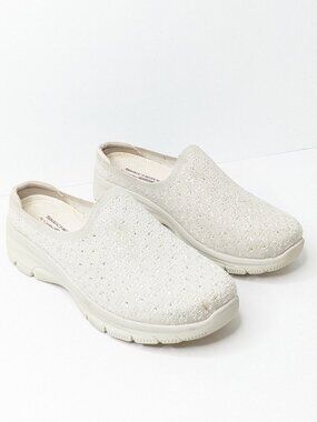 Skechers Easy Going Relaxed Fit Mule Natural Women's 9 Wide